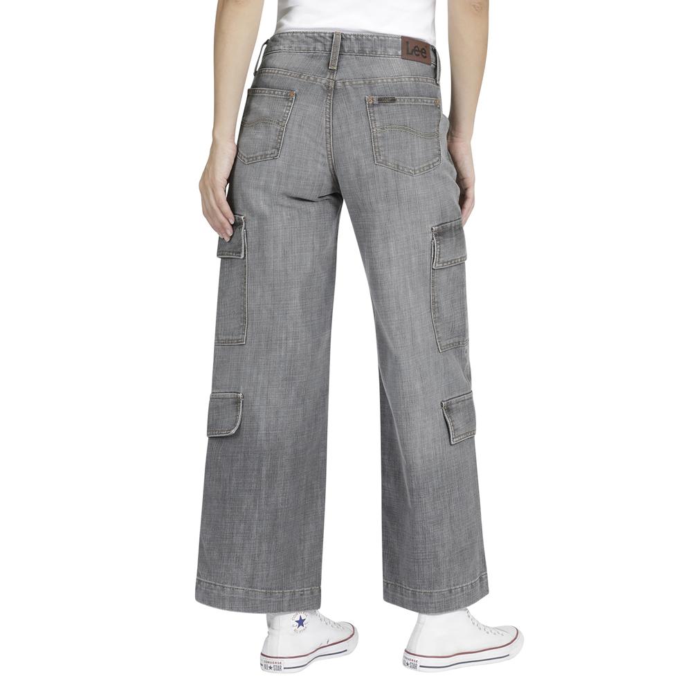 Foto 4 pulgar | Jeans Lee Wide Leg Fit 343 color Gris para Mujer