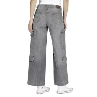 Foto 3 | Jeans Lee Wide Leg Fit 343 color Gris para Mujer