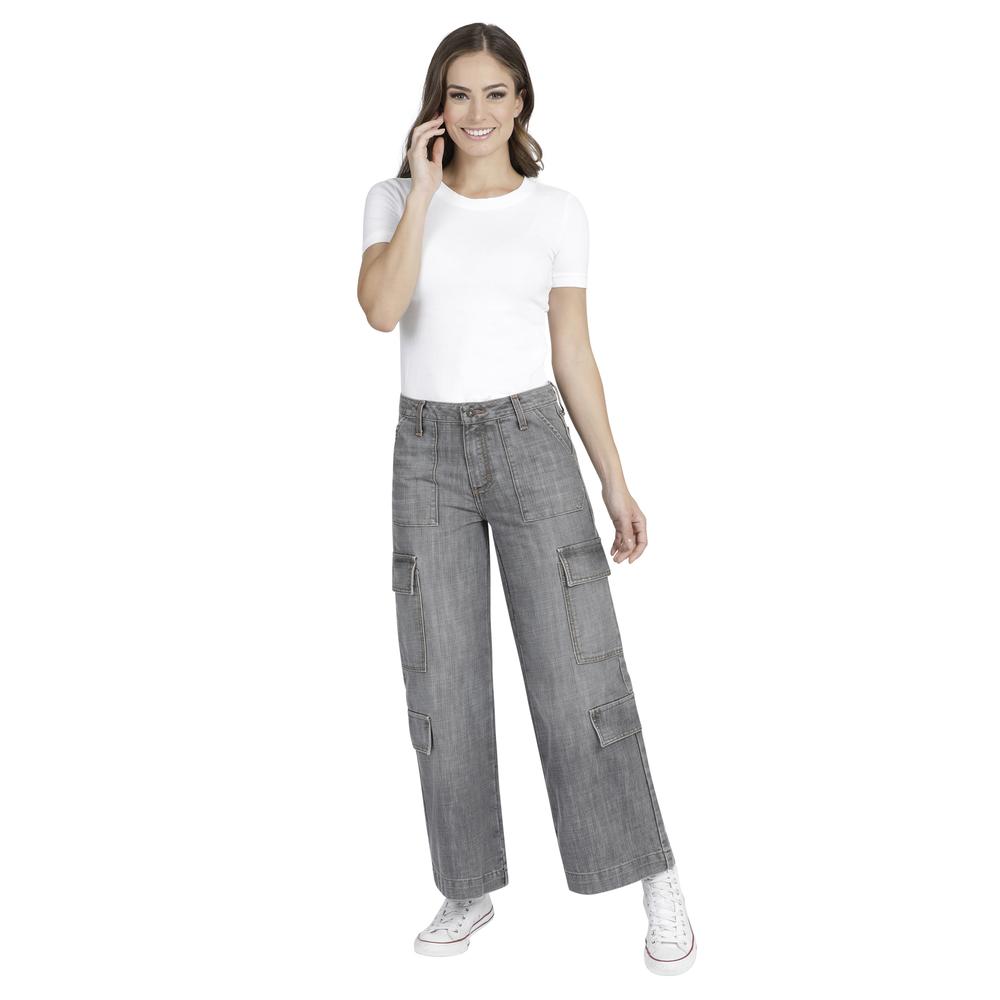 Foto 5 pulgar | Jeans Lee Wide Leg Fit 343 color Gris para Mujer