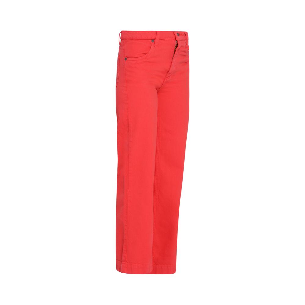 Foto 3 pulgar | Jeans Lee Wide Leg Fit 3x4 color Rojo para Mujer