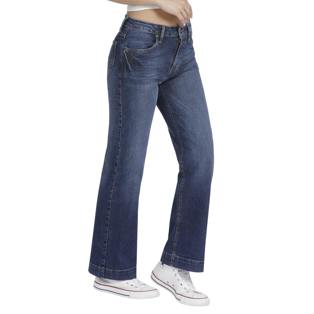 Foto 3 pulgar | Jeans Mujer Lee Wide Leg Fit 351 Color Azul