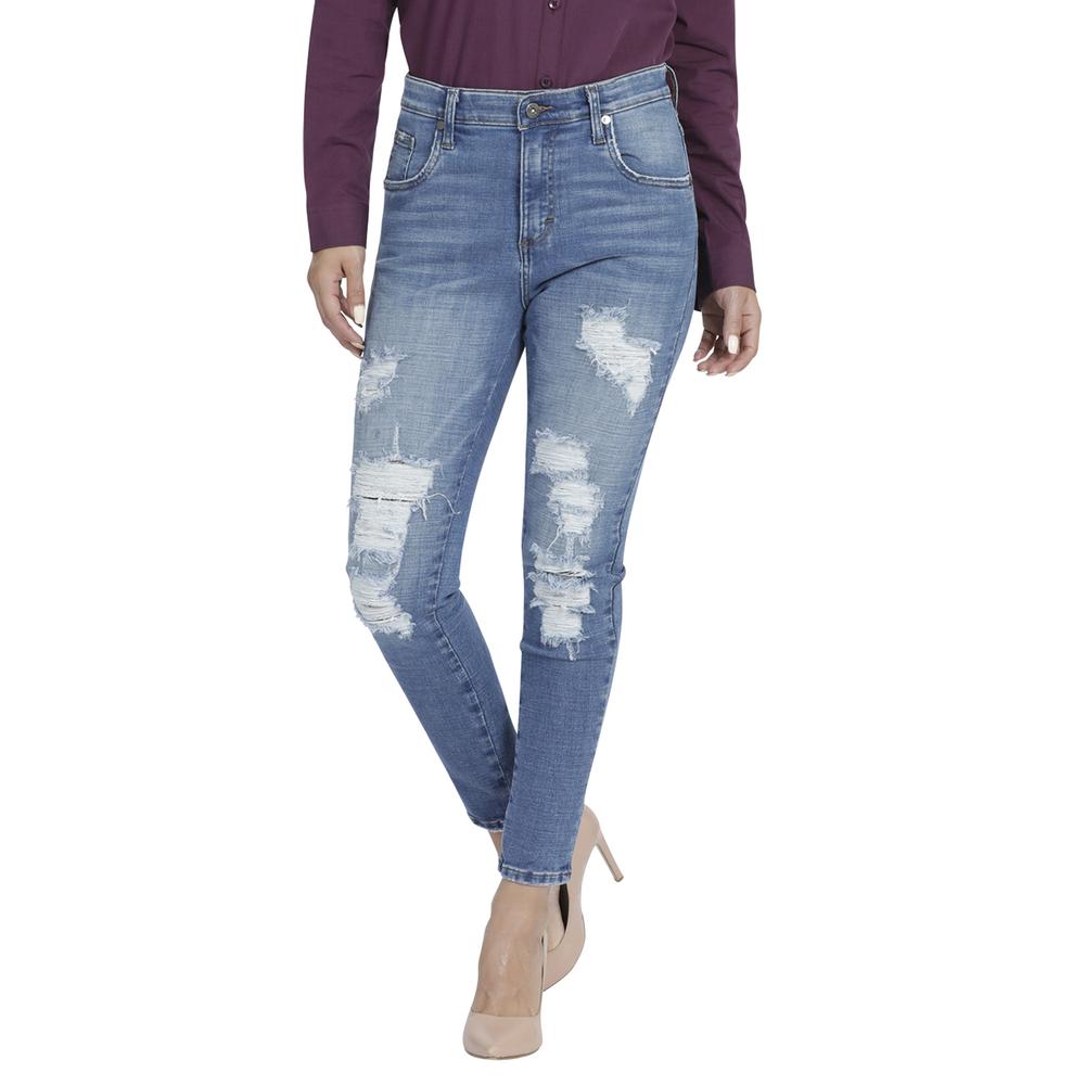 Jeans Mujer Lee Skinny Fit 345 Color Azul