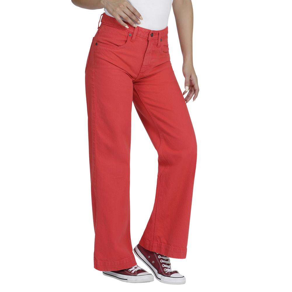 Foto 3 pulgar | Jeans Lee Wide Leg Fit 3XX color Rojo para Mujer