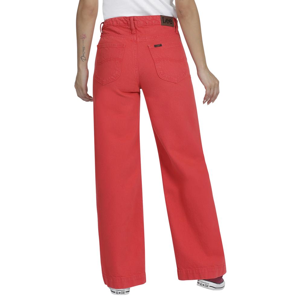 Foto 3 | Jeans Lee Wide Leg Fit 3XX color Rojo para Mujer