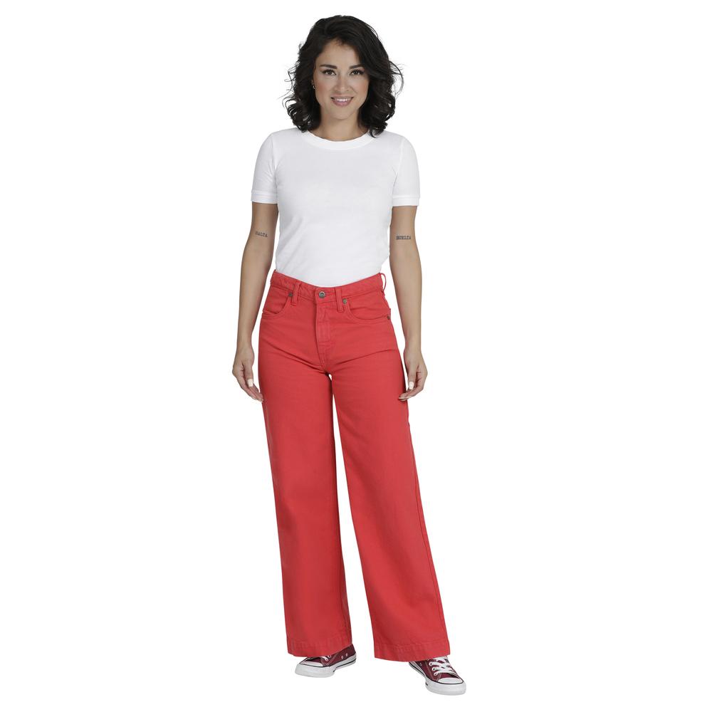 Foto 4 | Jeans Lee Wide Leg Fit 3XX color Rojo para Mujer