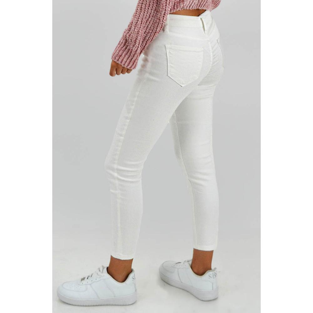 Foto 5 pulgar | Jeans Skinny con Strech Roman Fashion Balam Juvenil 6349 color Blanco