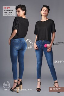 Foto 3 | Jeans Devendi color Azul Mezclilla Colombiano
