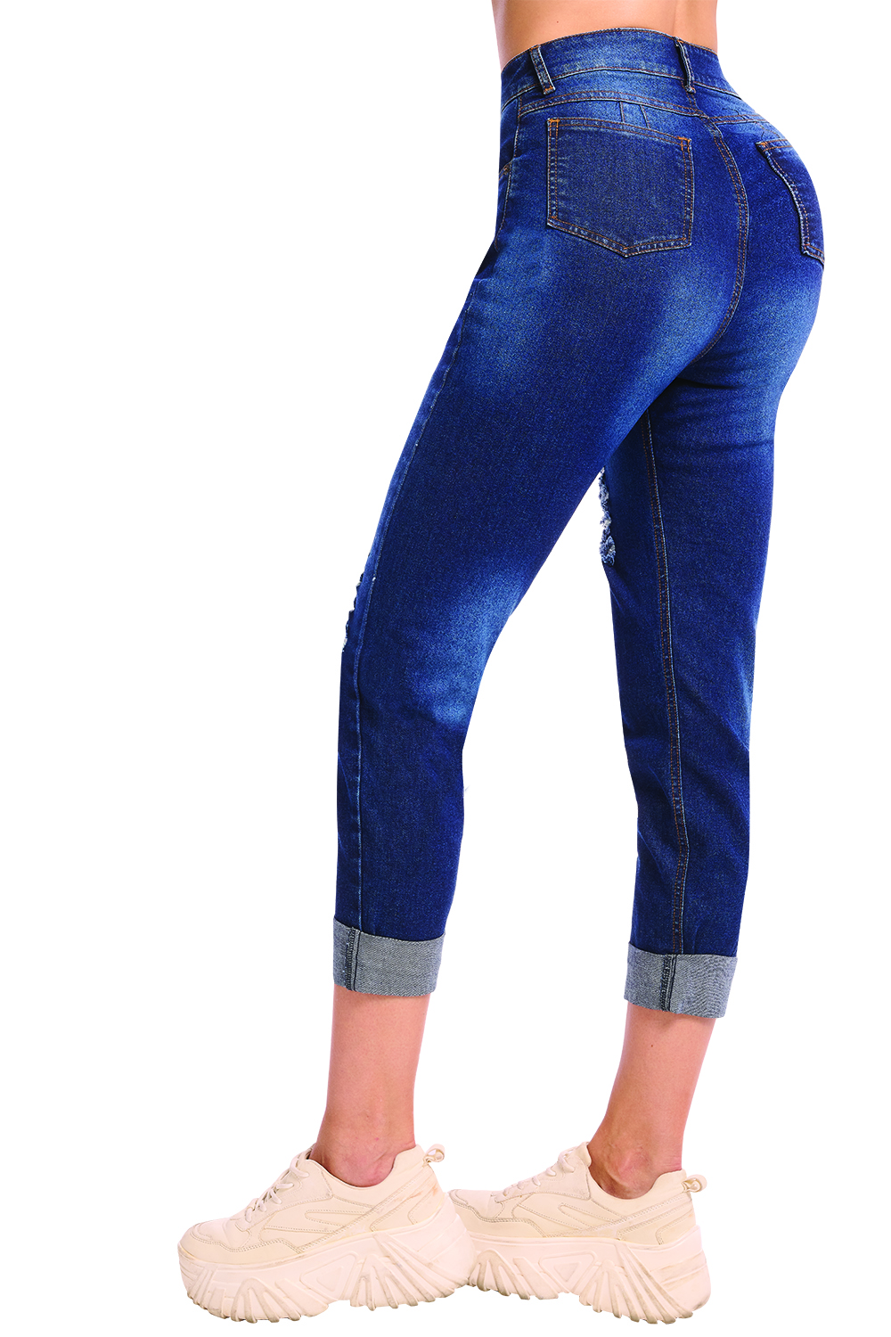 Foto 3 pulgar | Jeans Devendi Skinny color Azul para Mujer