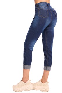 Foto 2 | Jeans Devendi Skinny color Azul para Mujer