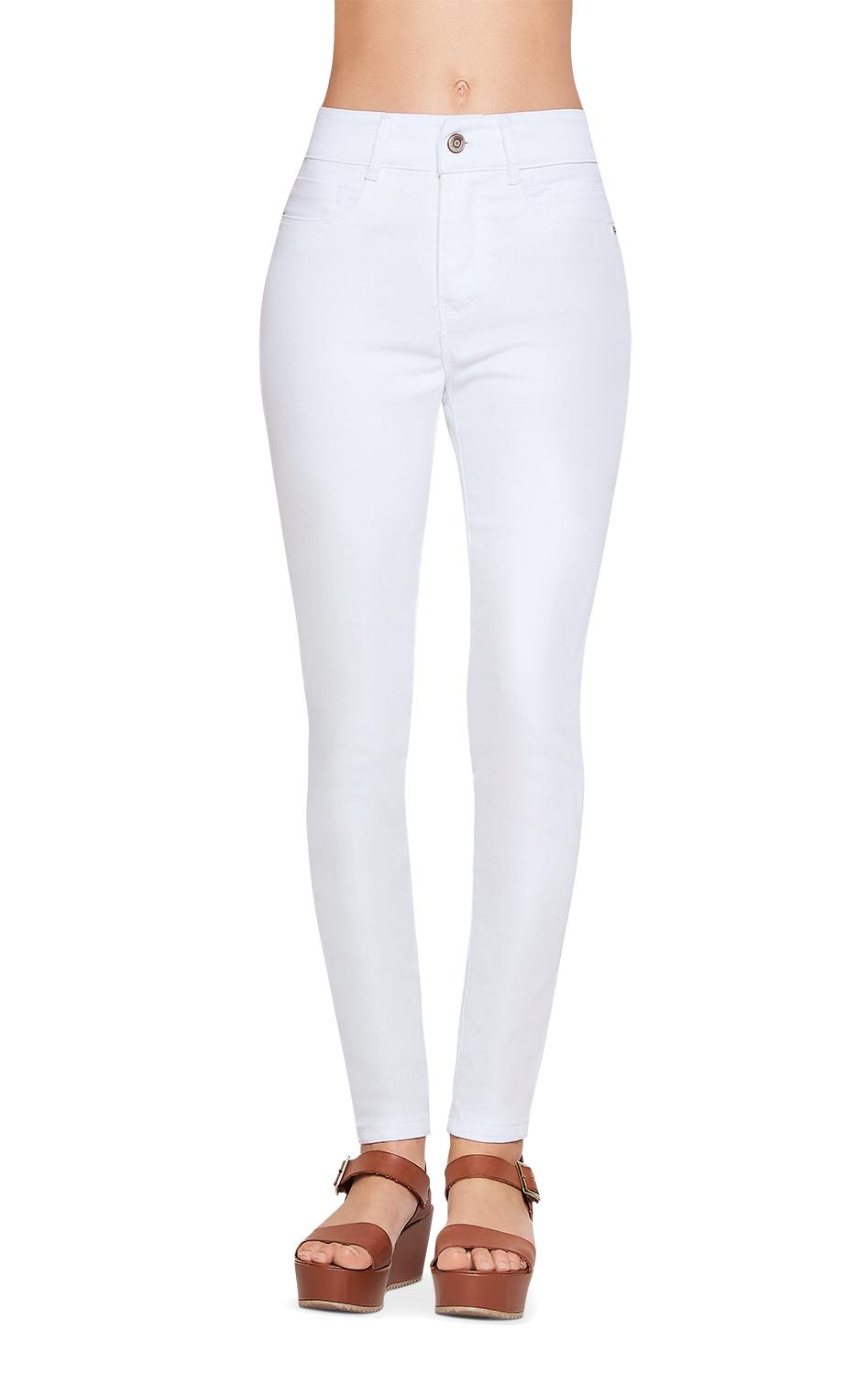 Foto 2 pulgar | Jeans Devendi Skinny color Blanco para Mujer