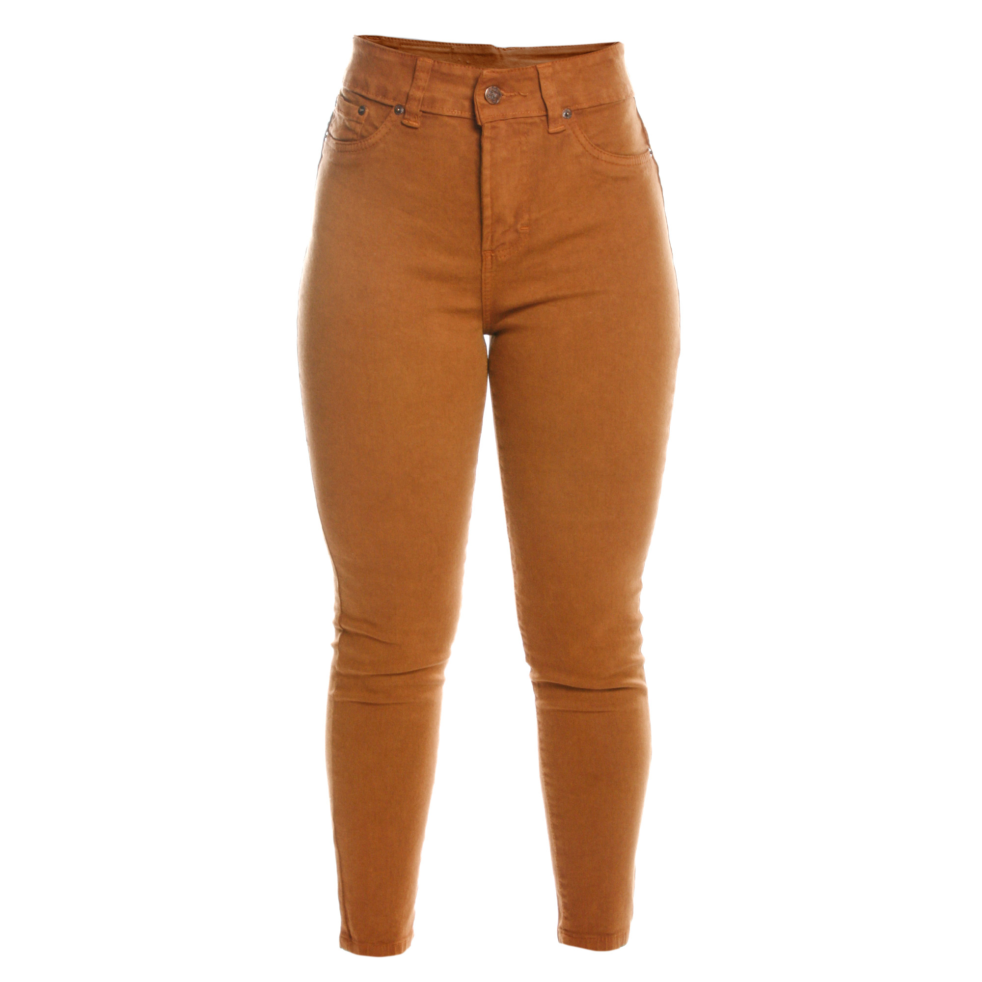 Foto 4 pulgar | Pantalón de Mezclilla Skinny Tiro Alto Pineda Jeans Camel