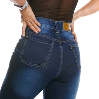 Foto 5 | Pantalón de Mezclilla Stretch Skinny Pineda Jeans Azul Stone Extra Alto para Mujer