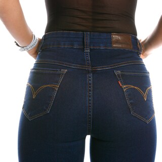 Foto 6 | Pantalon De Mezclilla Skinny Tiro Alto Para Mujer Stone