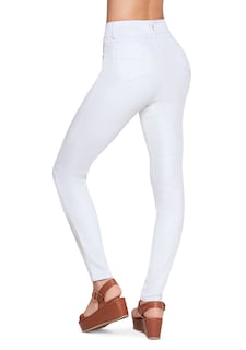 Foto 2 | Jeans Devendi Blancos para Mujer