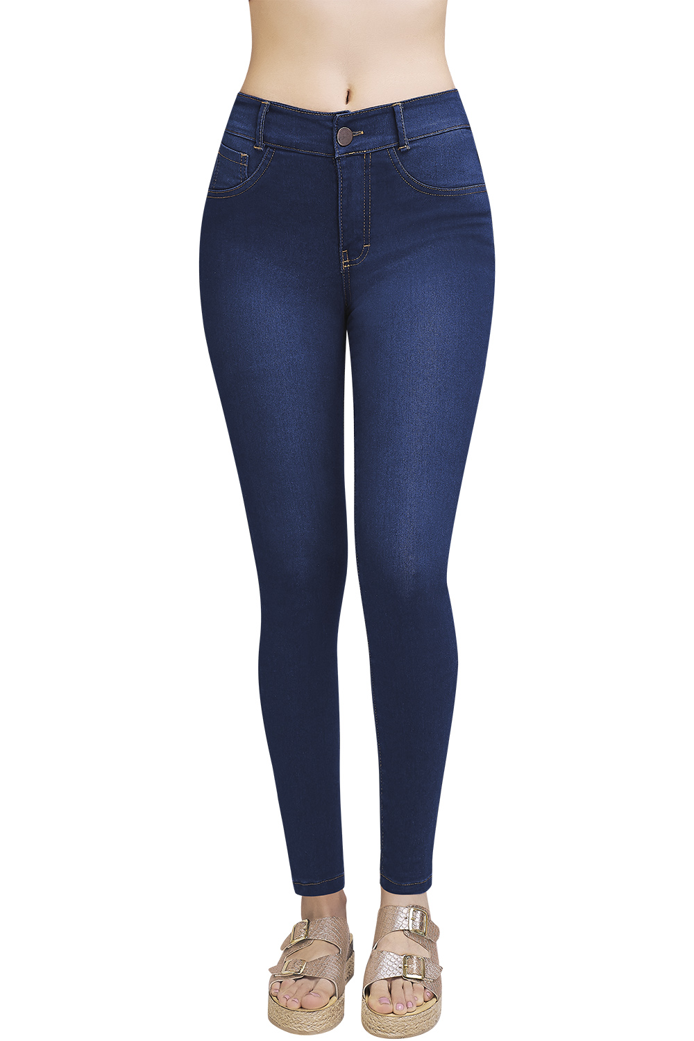 Foto 2 pulgar | Jeans Devendi color Azul Skinny Básico