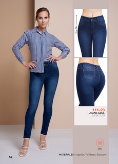 Foto 3 | Jeans Devendi color Azul Skinny Básico