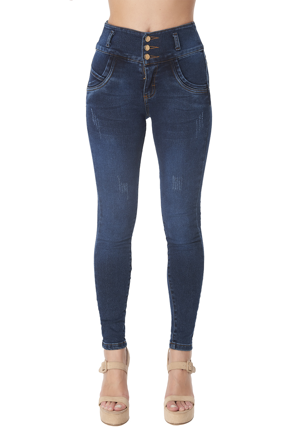 Jeans Colombianos Devendi Azul  para Mujer