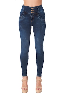 Foto 1 | Jeans Colombianos Devendi Azul para Mujer