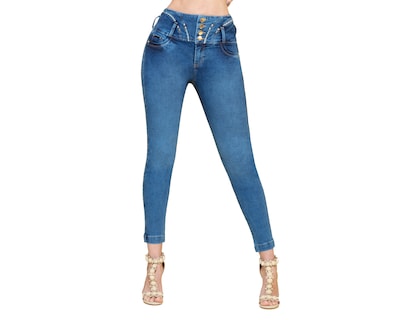 Foto 1 | Pantalón De Mezclilla Corte Colombiano