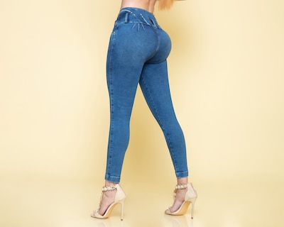 Foto 3 | Pantalón De Mezclilla Corte Colombiano