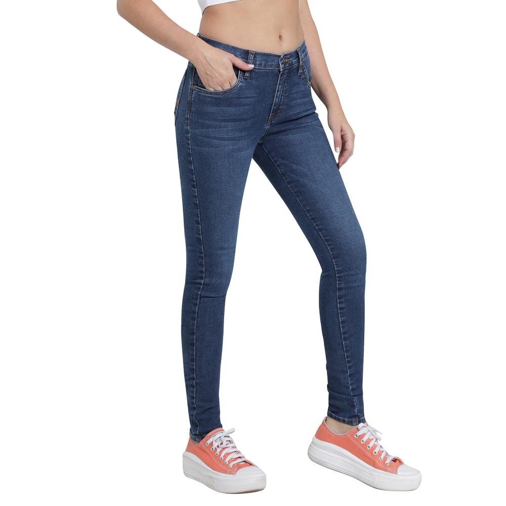 Foto 3 pulgar | Jeans Lee Azul Skinny para Mujer