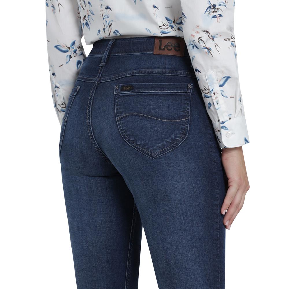 Foto 5 | Jeans Lee Skinny Flare 445 Azul Marino para Mujer