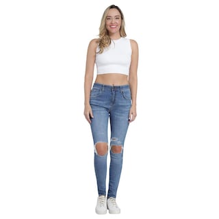 Foto 4 | Jeans Lee Skinny Cintura Extra Alta 440 Azul para Mujer