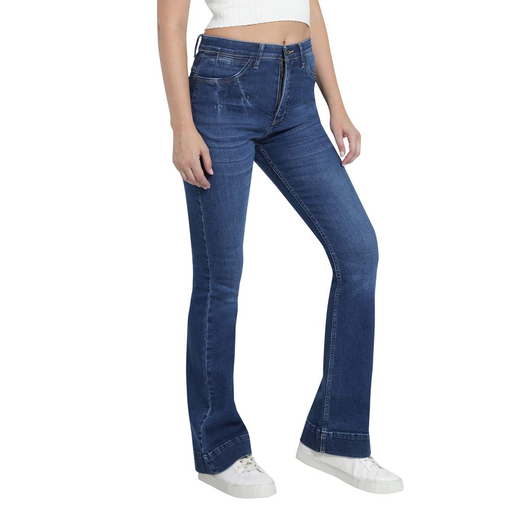 Foto 3 pulgar | Jeans Lee Azul Skinny Flare para Mujer