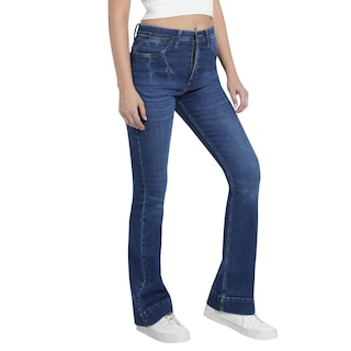 Foto 2 | Jeans Lee Azul Skinny Flare para Mujer