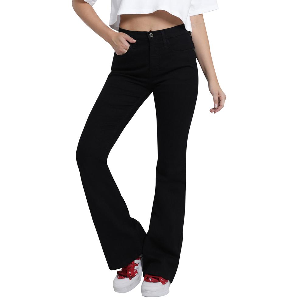 Foto 2 pulgar | Jeans Lee Skinny Flare 401 Negro para Mujer