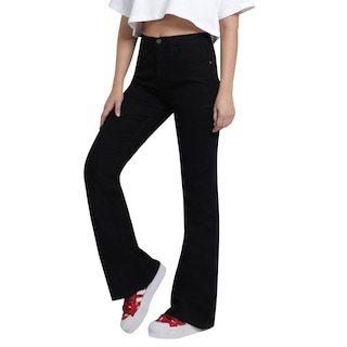 Foto 2 | Jeans Lee Skinny Flare 401 Negro para Mujer