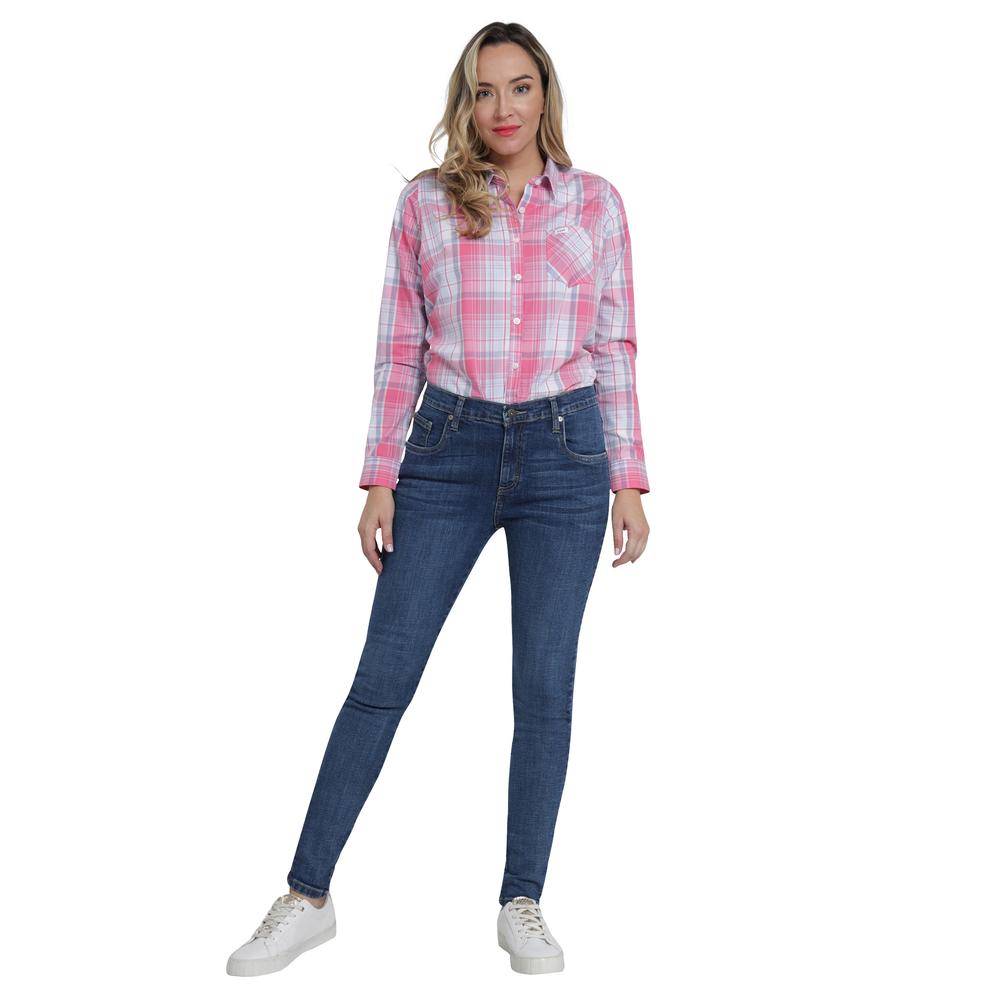 Foto 5 pulgar | Jeans Lee Skinny Cintura Extra Alta 444 Azul para Mujer