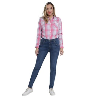 Foto 4 | Jeans Lee Skinny Cintura Extra Alta 444 Azul para Mujer
