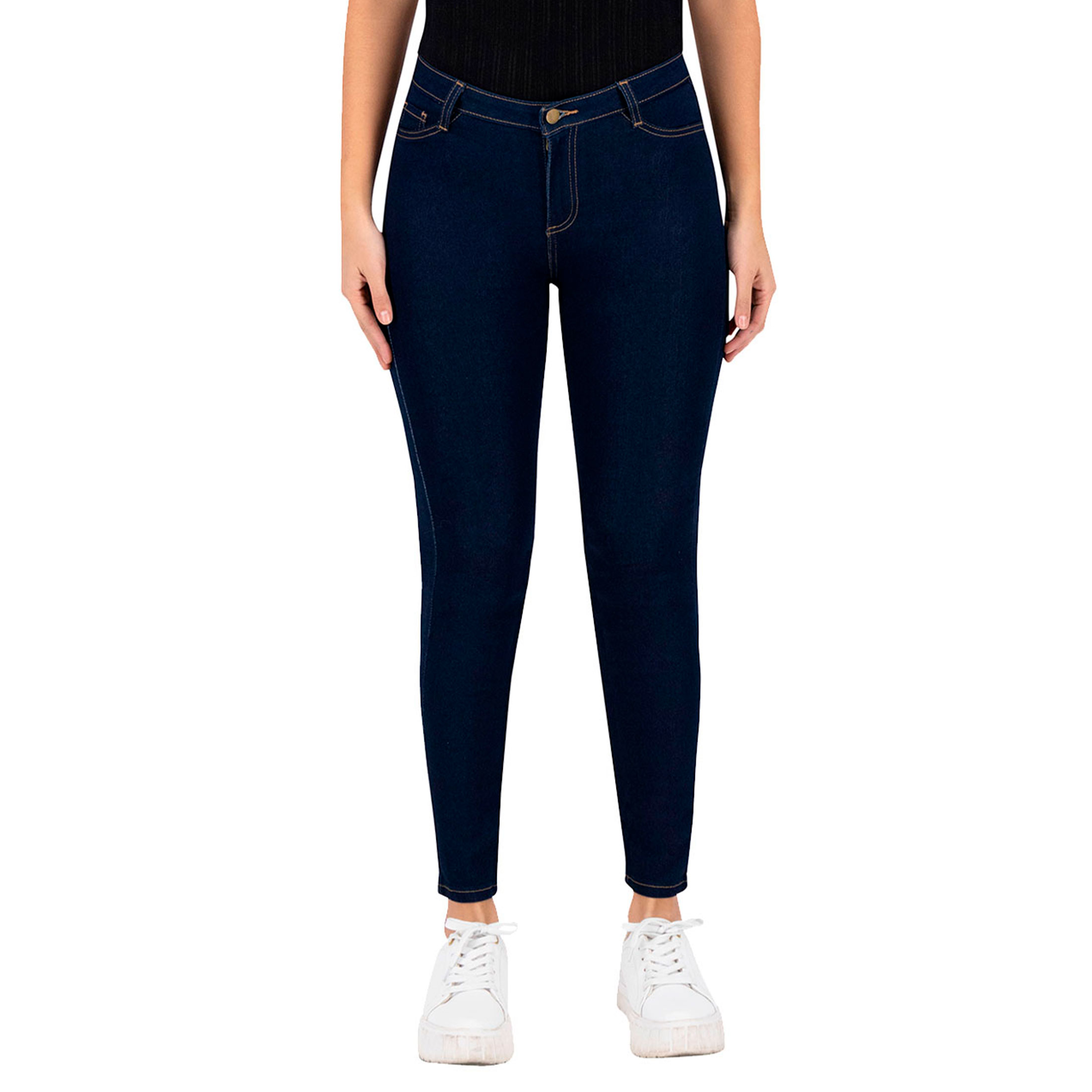 Jeans Skinny Britos Tiro Medio 020086 Azul para Mujer
