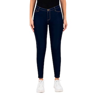 Foto 1 | Jeans Skinny Britos Tiro Medio 020086 Azul para Mujer