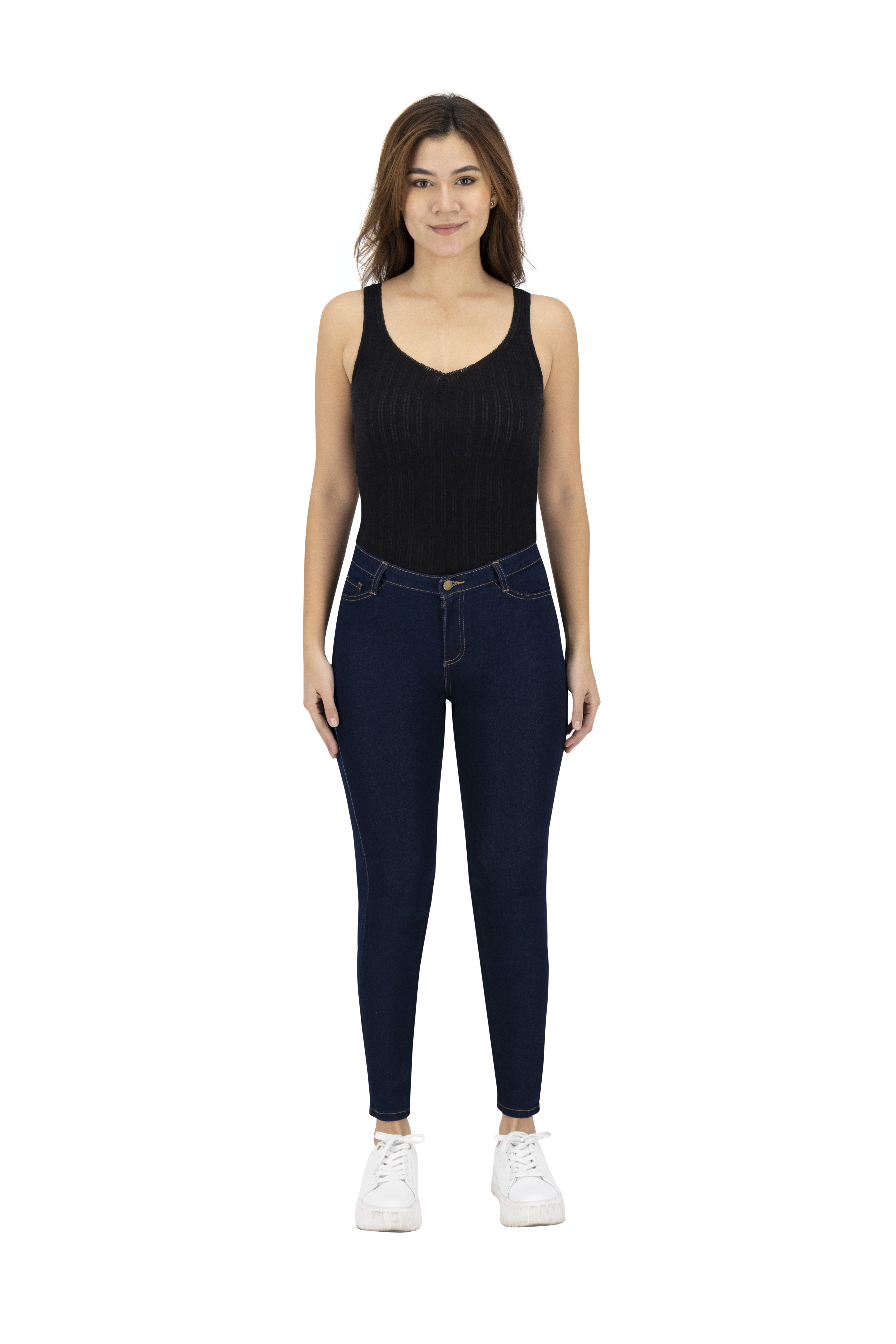 Foto 3 pulgar | Jeans Skinny Britos Tiro Medio 020086 Azul para Mujer