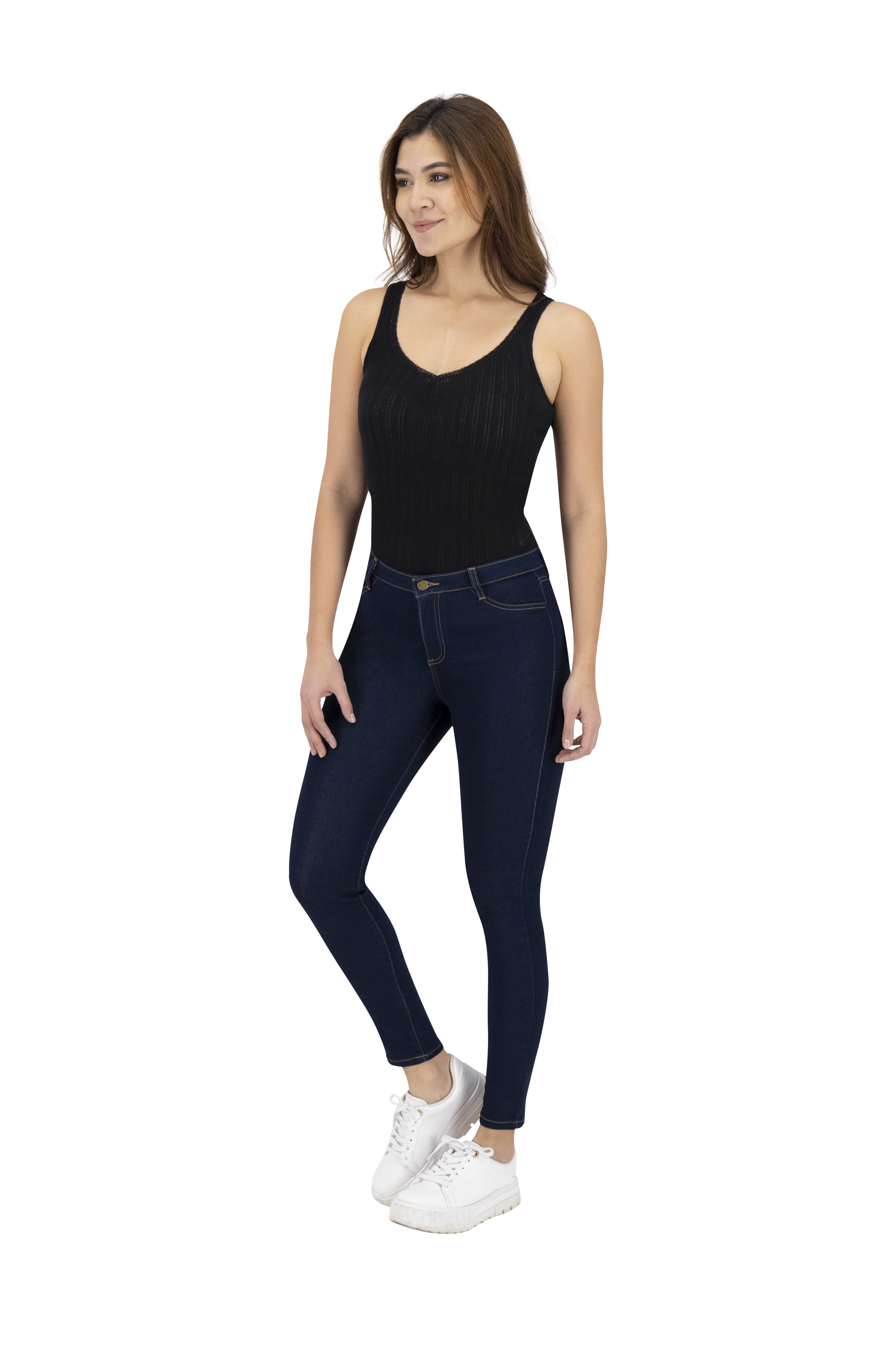 Foto 4 pulgar | Jeans Skinny Britos Tiro Medio 020086 Azul para Mujer