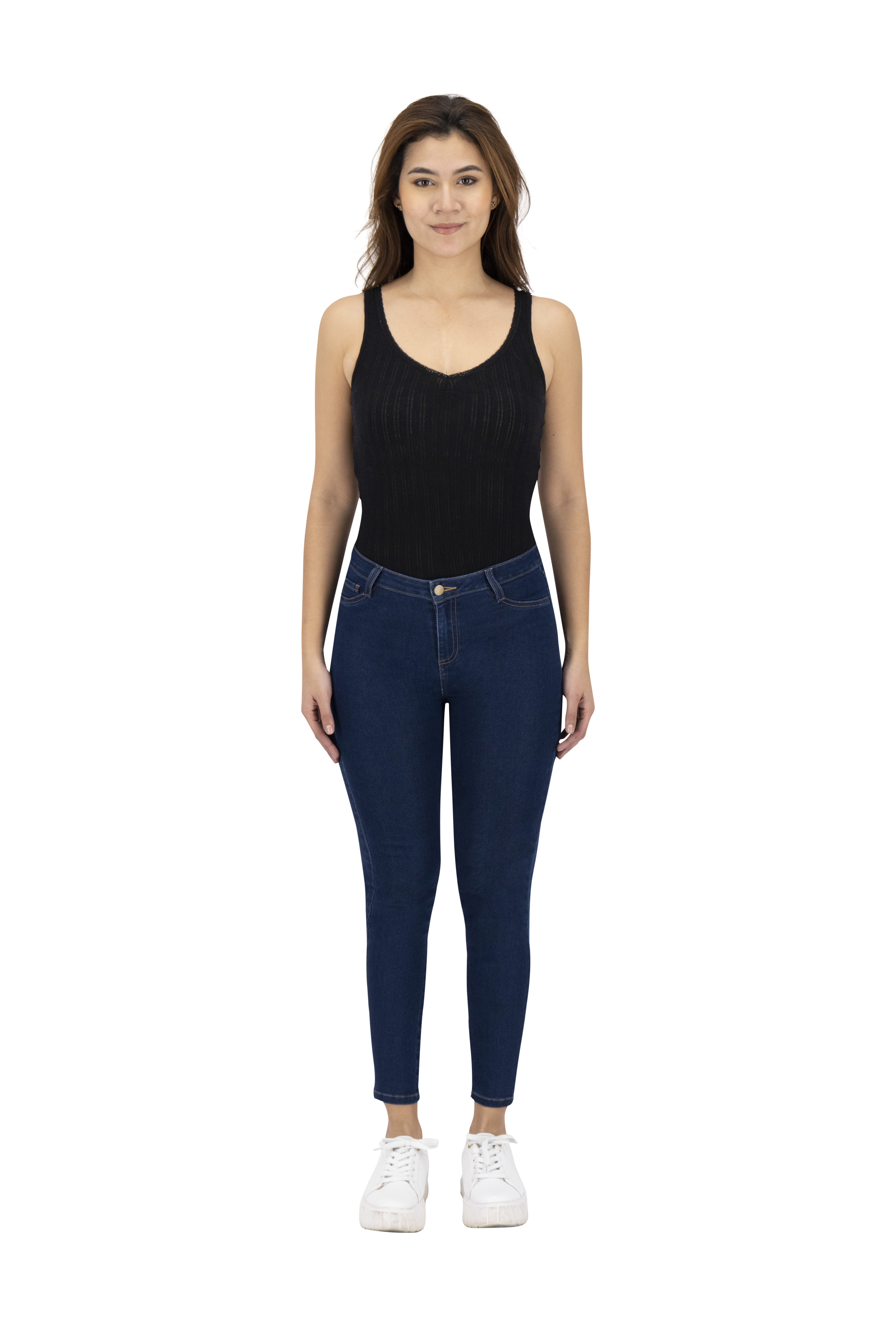 Foto 3 pulgar | Jeans Skinny Britos Tiro Medio 020087 Azul para  Mujer