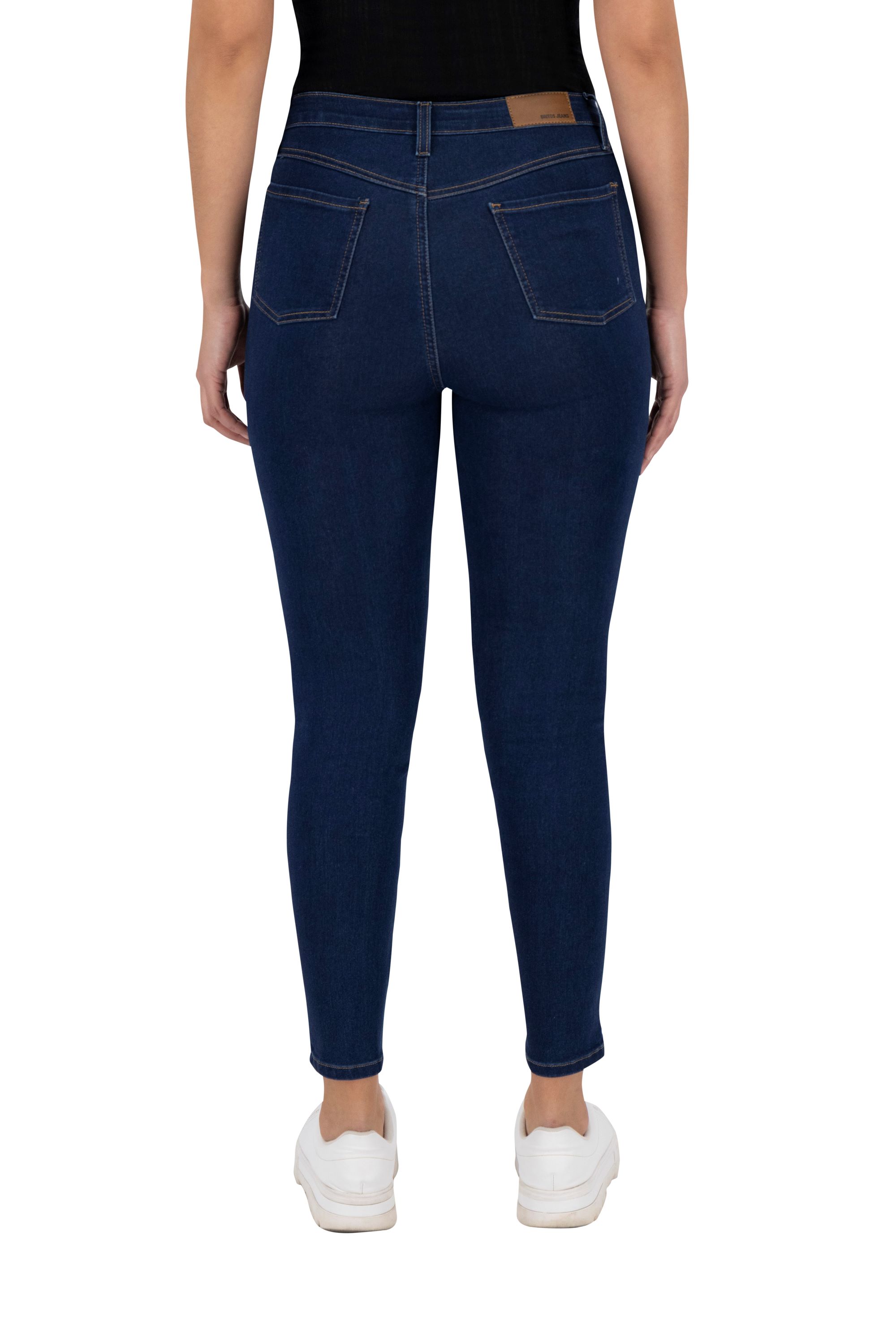 Foto 6 pulgar | Jeans Skinny Britos Tiro Medio 020087 Azul para  Mujer