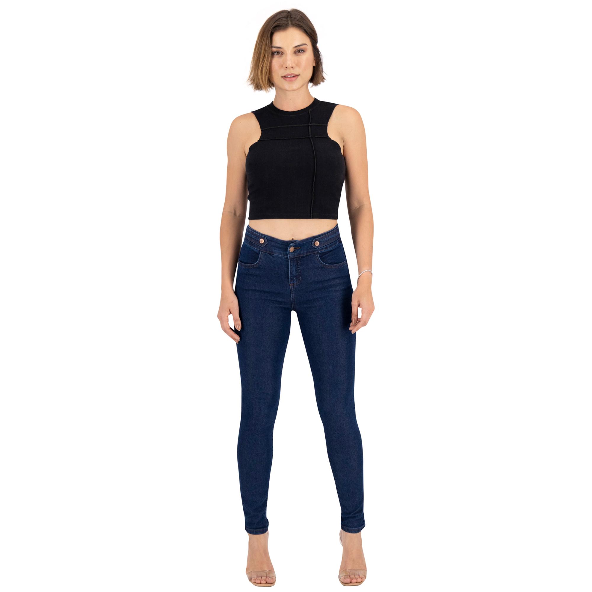 Foto 3 pulgar | Jeans Skinny Britos Tiro Medio 024150 Azul  para Mujer