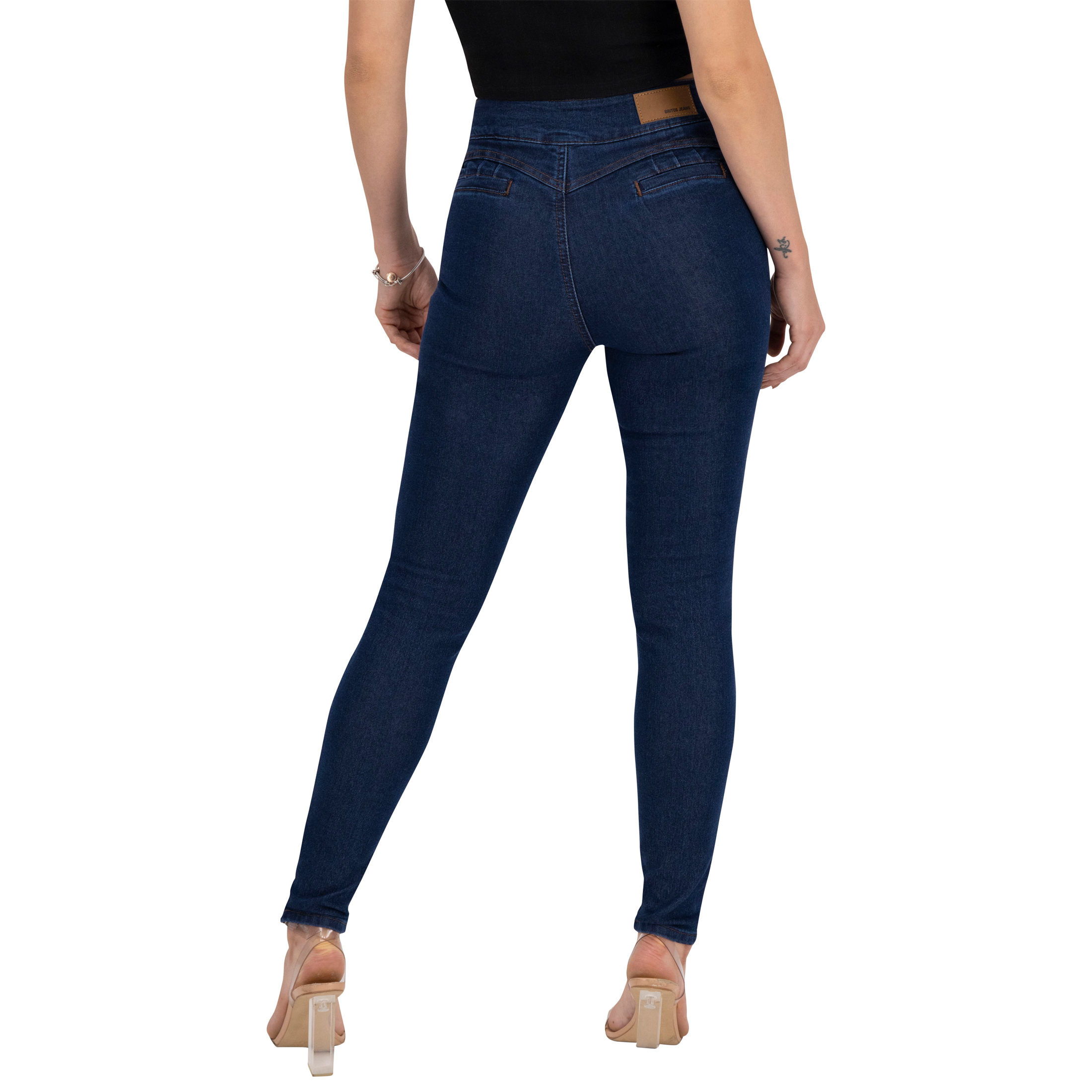 Foto 4 pulgar | Jeans Skinny Britos Tiro Medio 024150 Azul  para Mujer