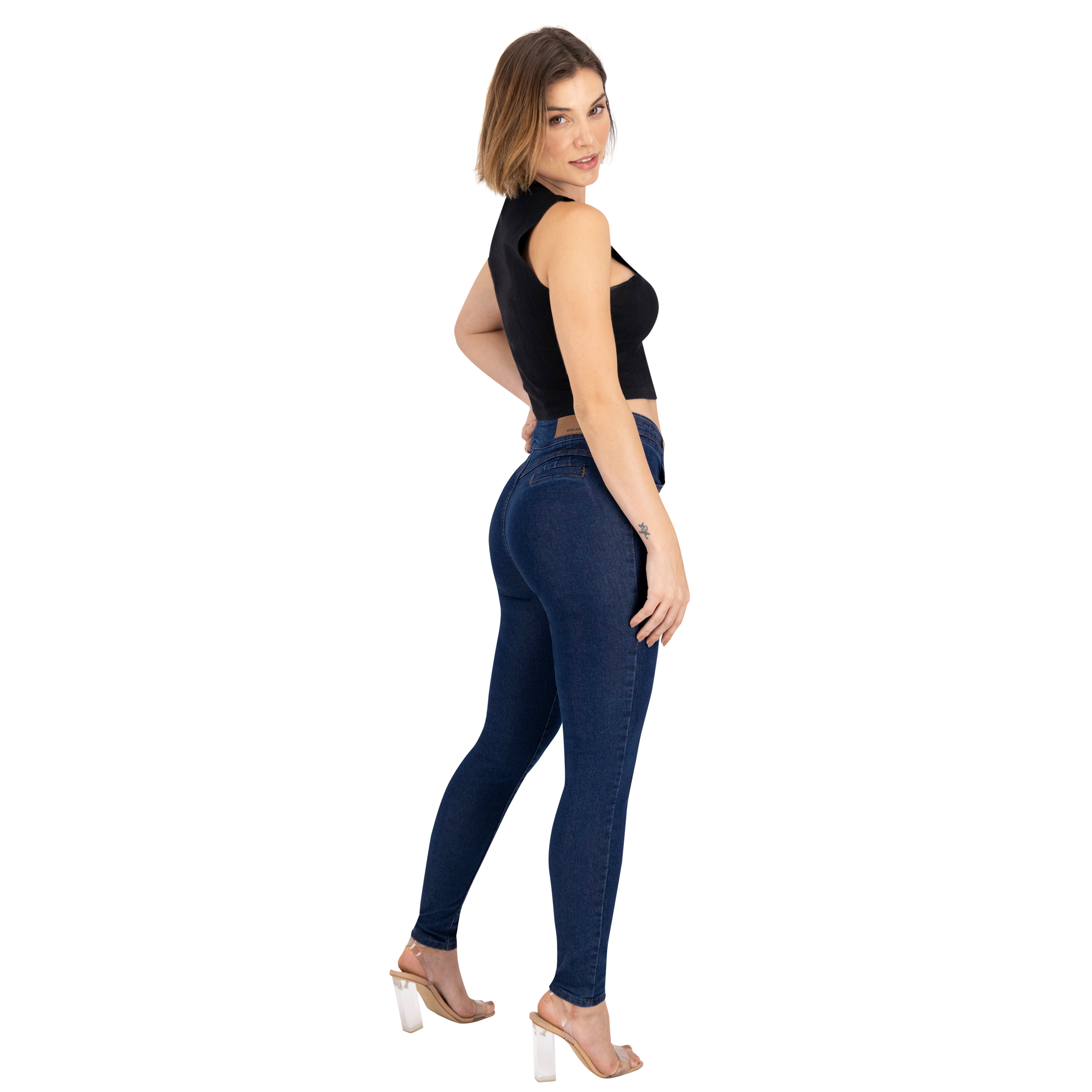 Foto 6 pulgar | Jeans Skinny Britos Tiro Medio 024150 Azul  para Mujer