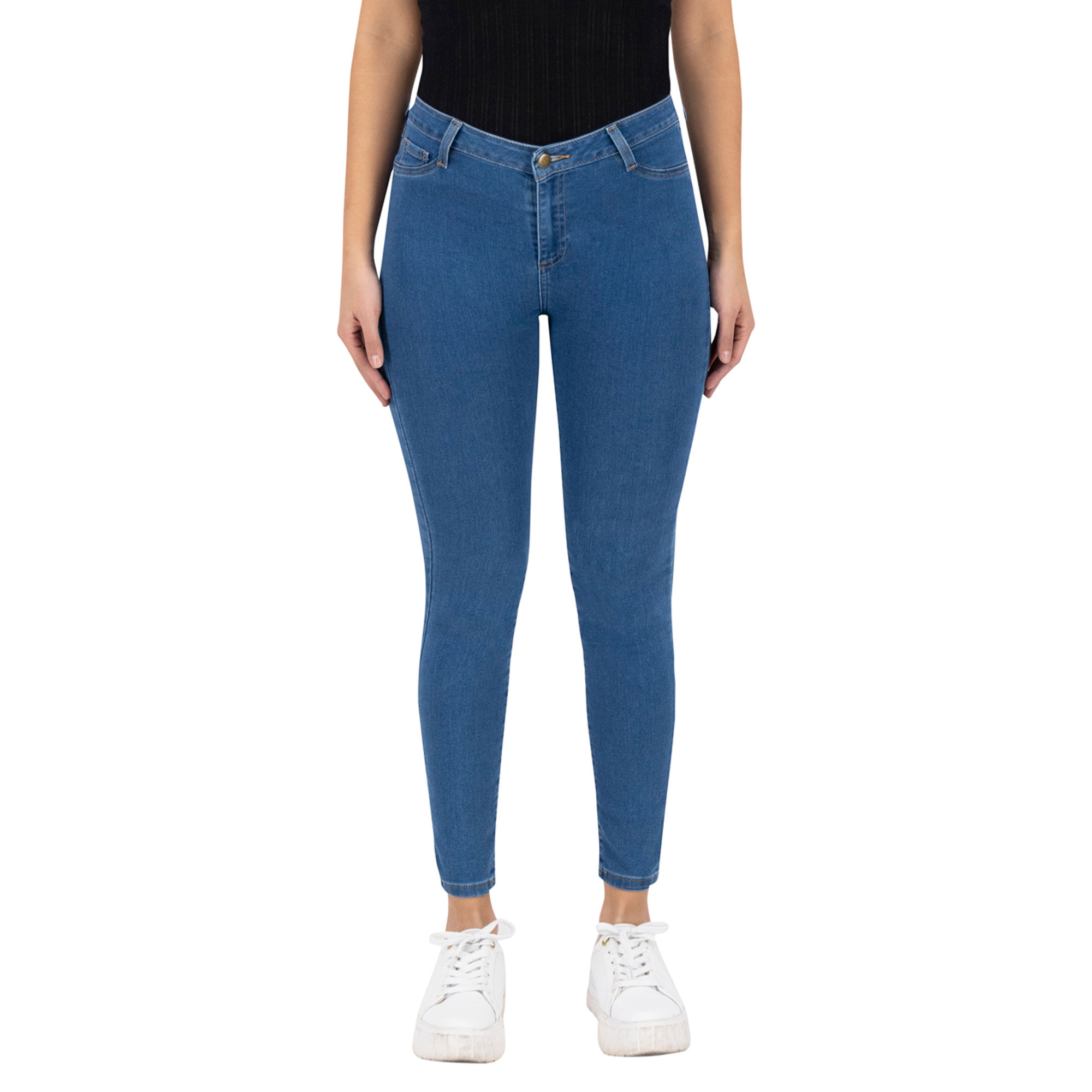 Jeans Skinny Britos Tiro Medio 024497 Azul para  Mujer