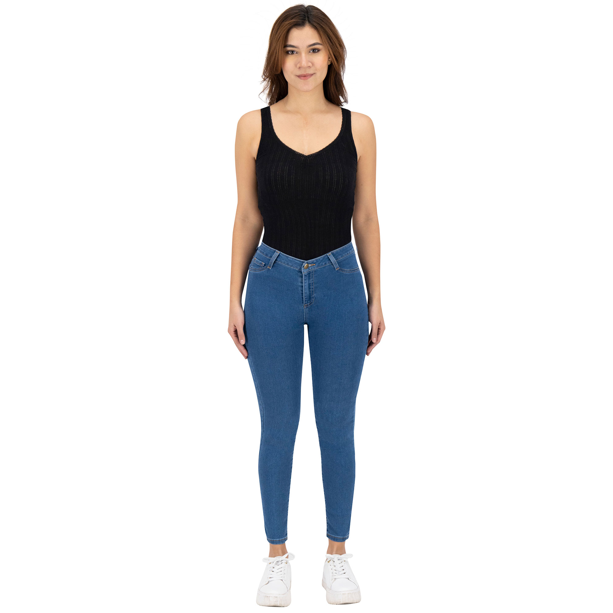 Foto 3 pulgar | Jeans Skinny Britos Tiro Medio 024497 Azul para  Mujer
