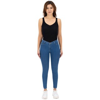 Foto 2 | Jeans Skinny Britos Tiro Medio 024497 Azul para Mujer