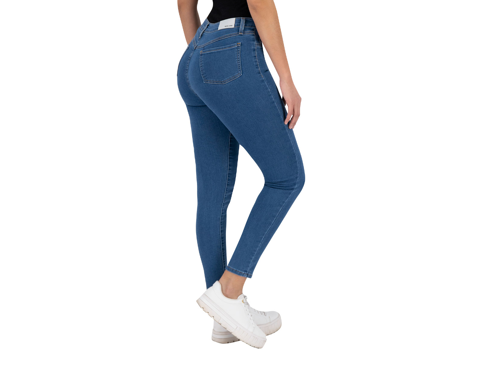 Foto 5 pulgar | Jeans Skinny Britos Tiro Medio 024497 Azul para  Mujer