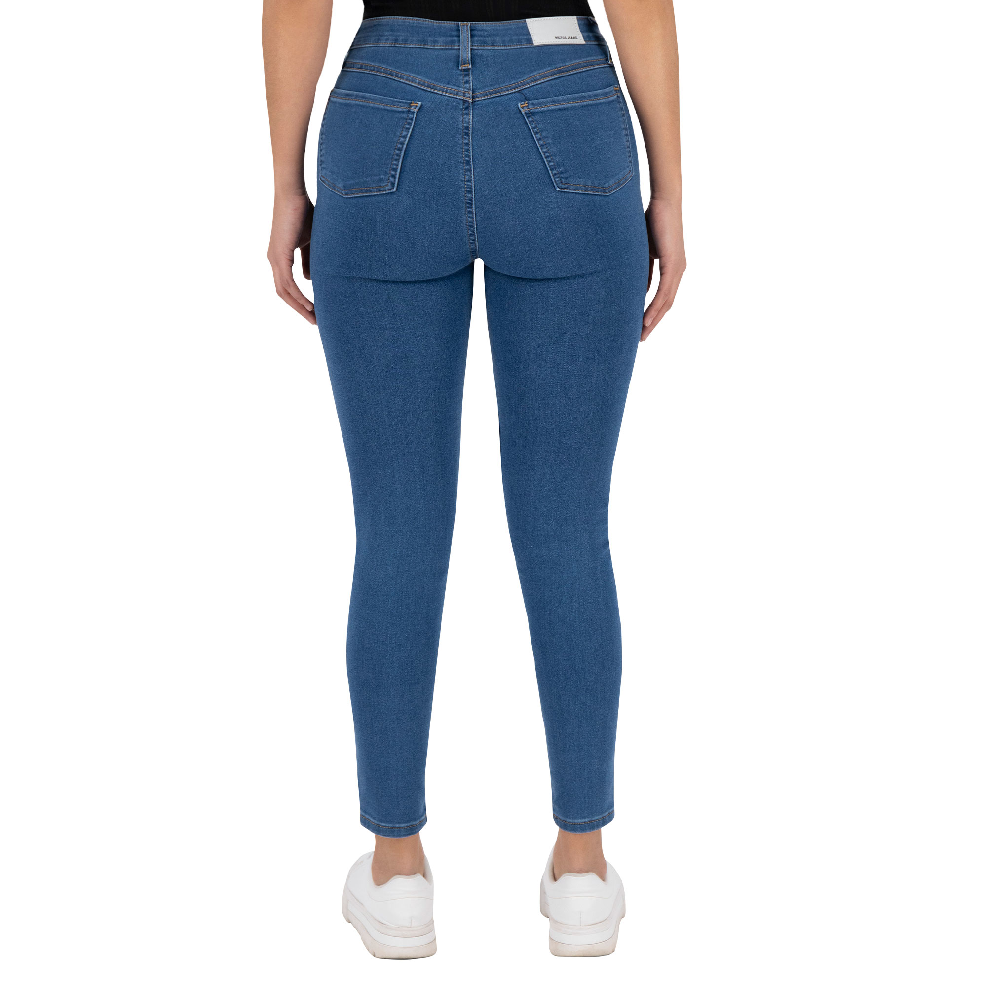 Foto 7 pulgar | Jeans Skinny Britos Tiro Medio 024497 Azul para  Mujer