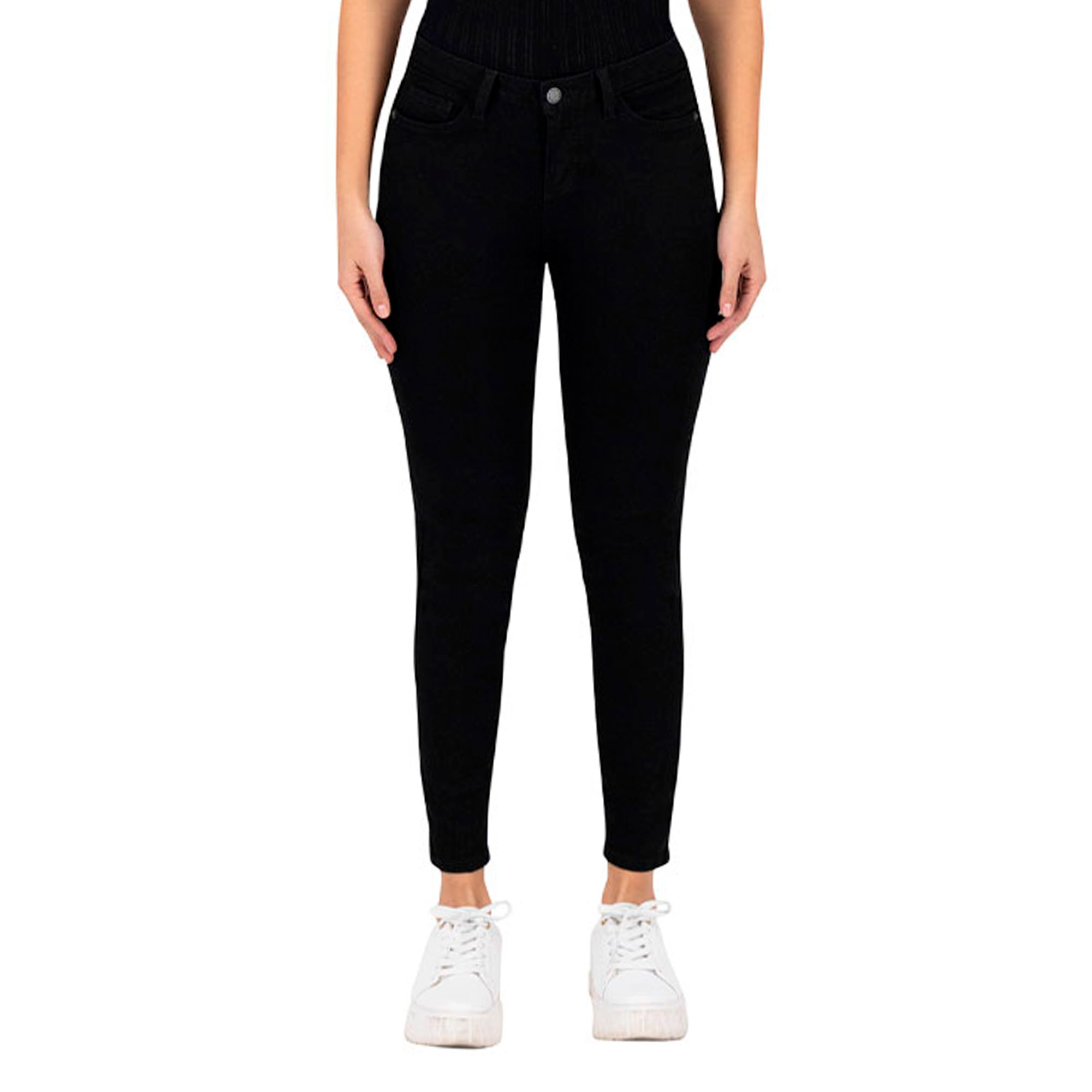 Foto 2 pulgar | Jeans Skinny Britos Tiro Medio Negro 024823