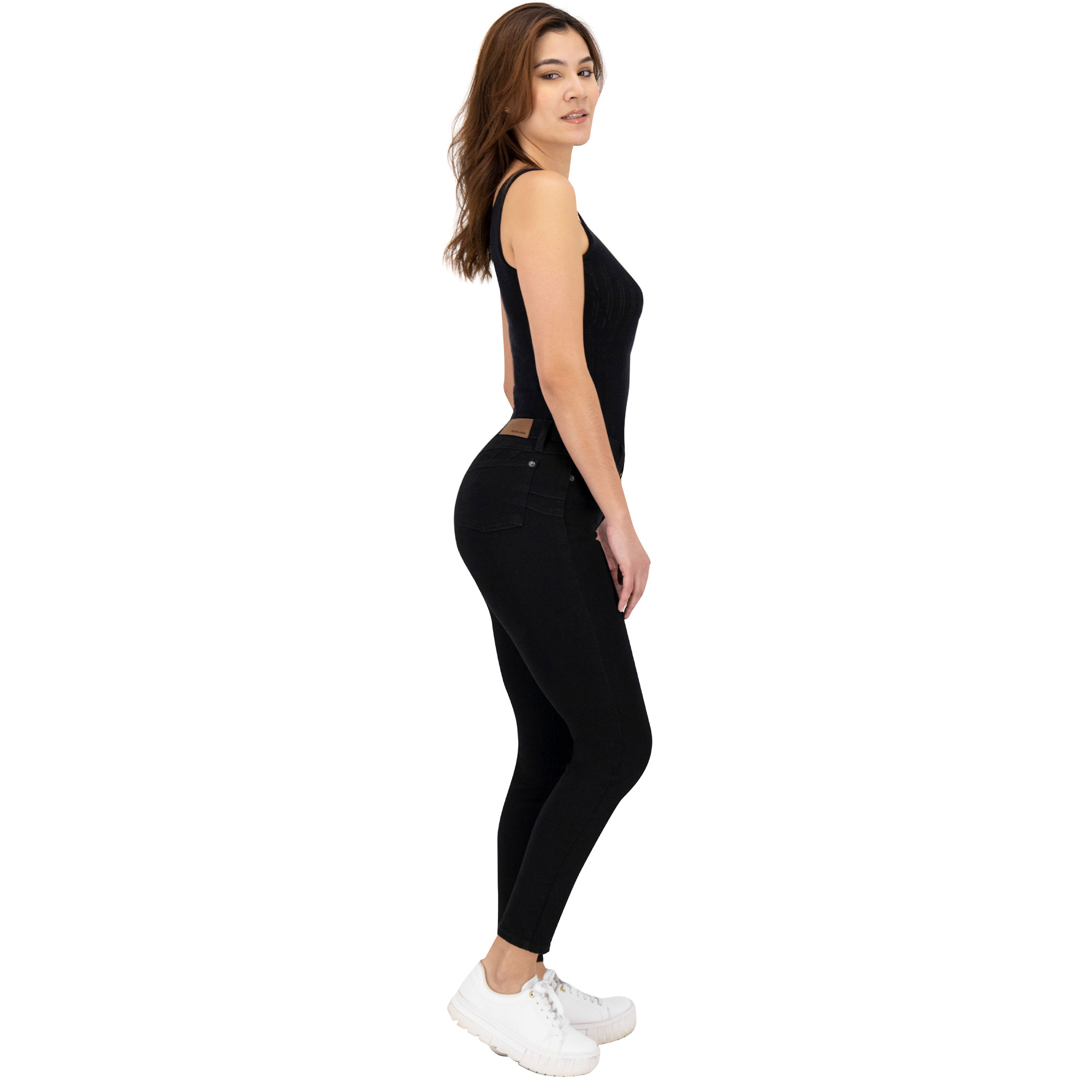 Foto 5 pulgar | Jeans Skinny Britos Tiro Medio Negro 024823