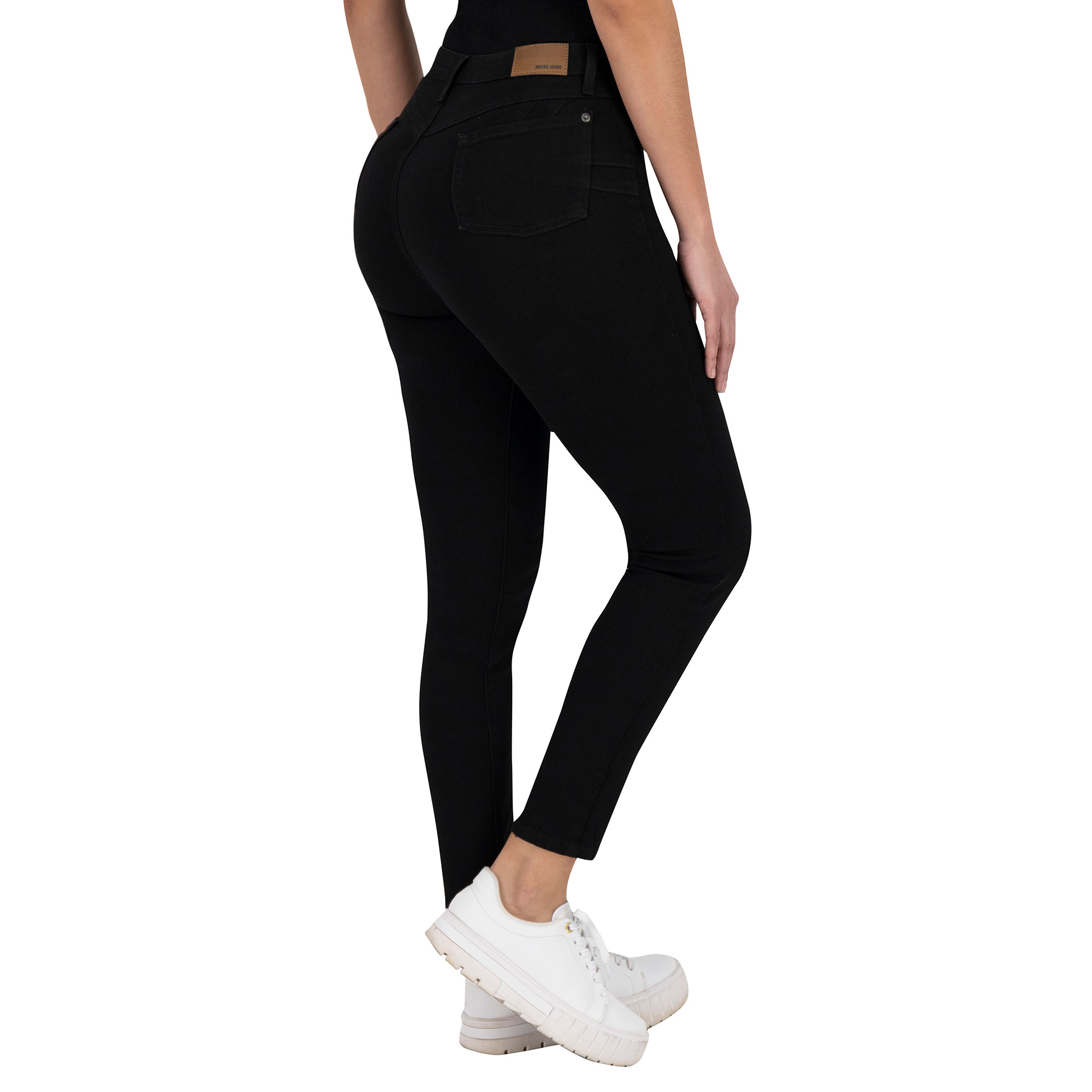 Foto 6 pulgar | Jeans Skinny Britos Tiro Medio Negro 024823